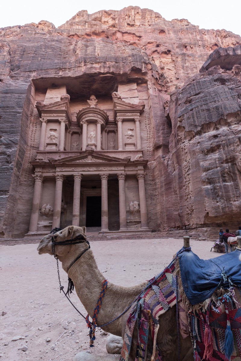 藏寶庫 The Treasury 前面總有幾隻駱駝任影，要如何避開遠方入鏡的遊人才是技巧所在。